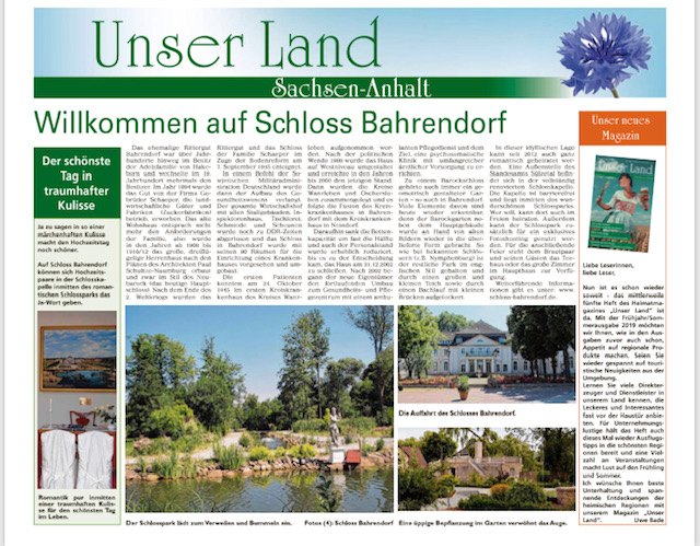 Pressestimmen Schloss Bahrendorf